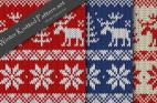 クリスマス用テクスチャ素材・3色ノルディック柄のニット・パターンセット（CG）