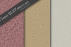 漆喰など塗り壁のシームレスなパターンテクスチャ素材3種類（PHOTO）